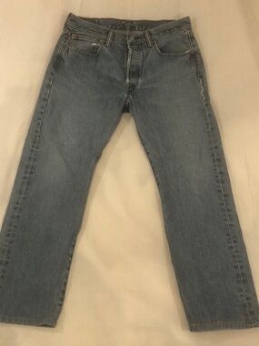 Levi's 501 Men Jeans 33X30 Blue Denim Original Fit Straight Leg Fits 26" Inseam